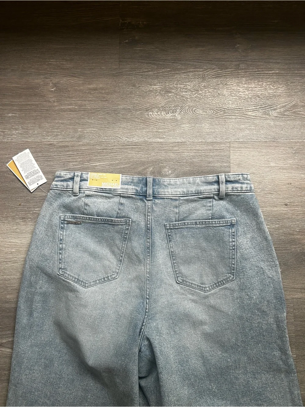 Michael Kors Carmen Wide Leg High Rise Womens Light Blue Jeans Plus Size 16W NWT